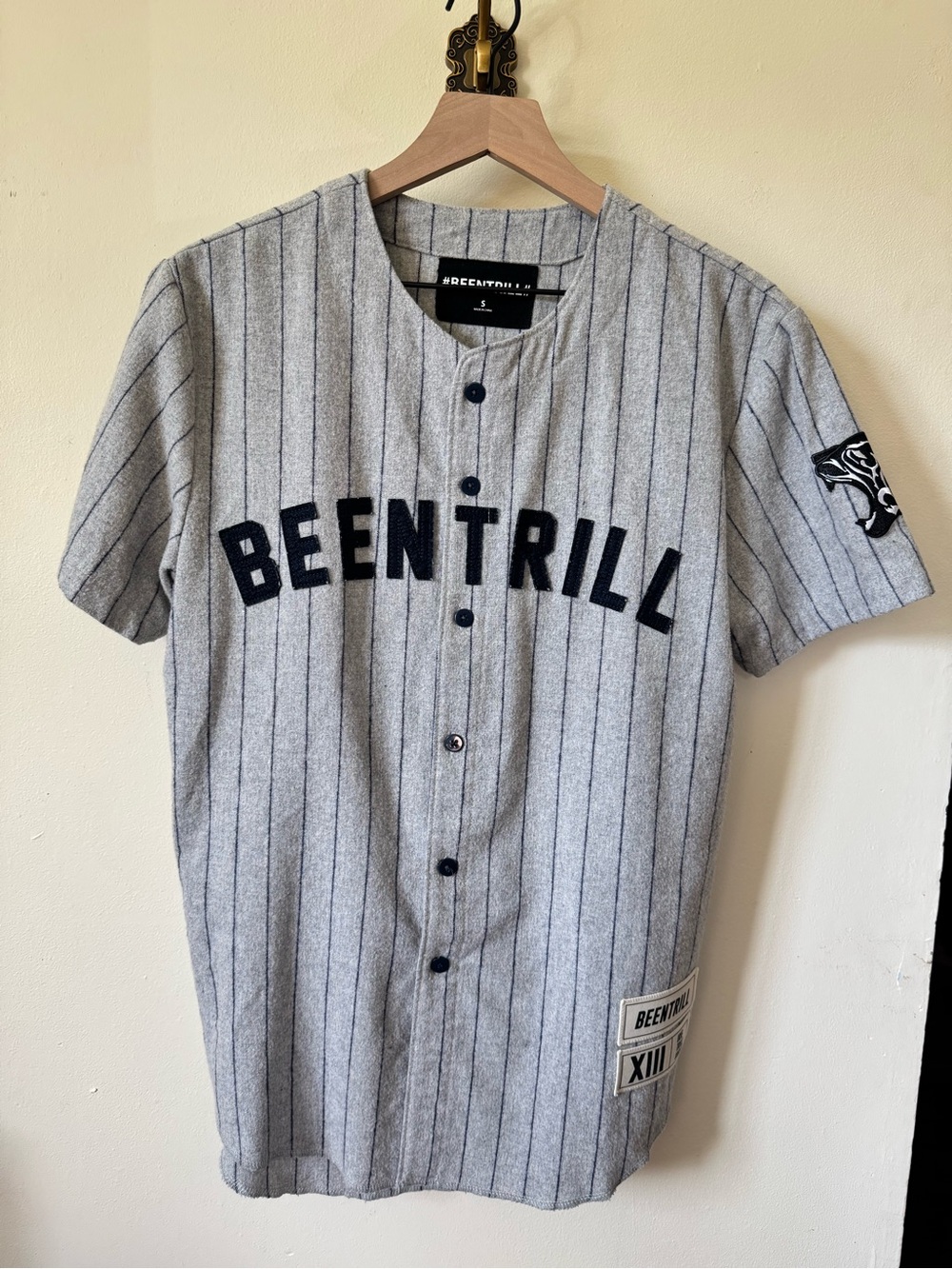 Been Trill Wool Baseball Jersey Size Small